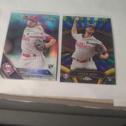 2016 Topps Chrome Aaron Mola Refractor Rookie Football Card Of 2 Philadelphia Phillies