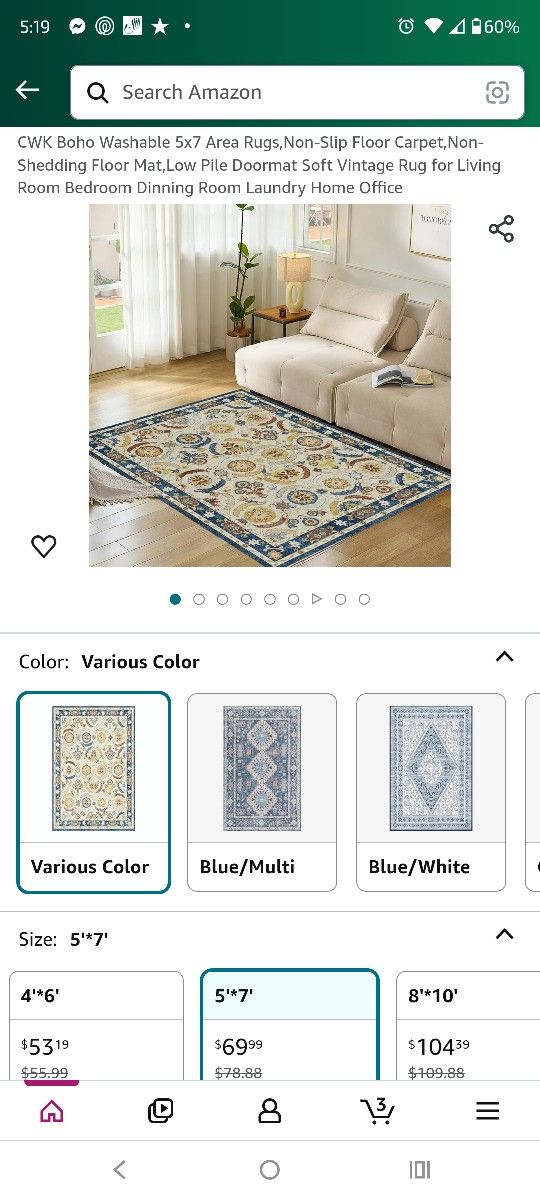 Area Rug 5*7 Feet