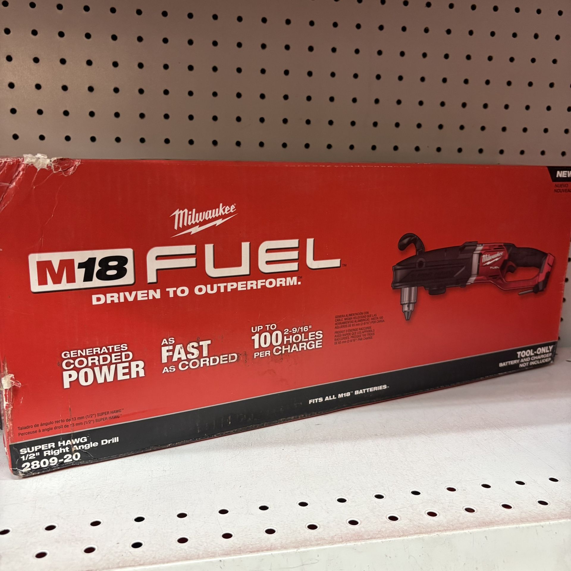 Milwaukee New Super Hole Hawg 18M Fuel 