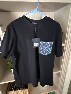 LV Jean logo black and blue shirt