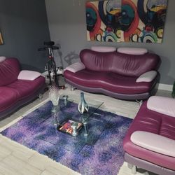 3 Piece Leather Couch Set 