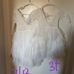 Bridal Shower Dress, 2 Flower Girl Dresses 