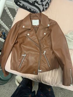 Anthropologie Tan Vegan Leather Jacket