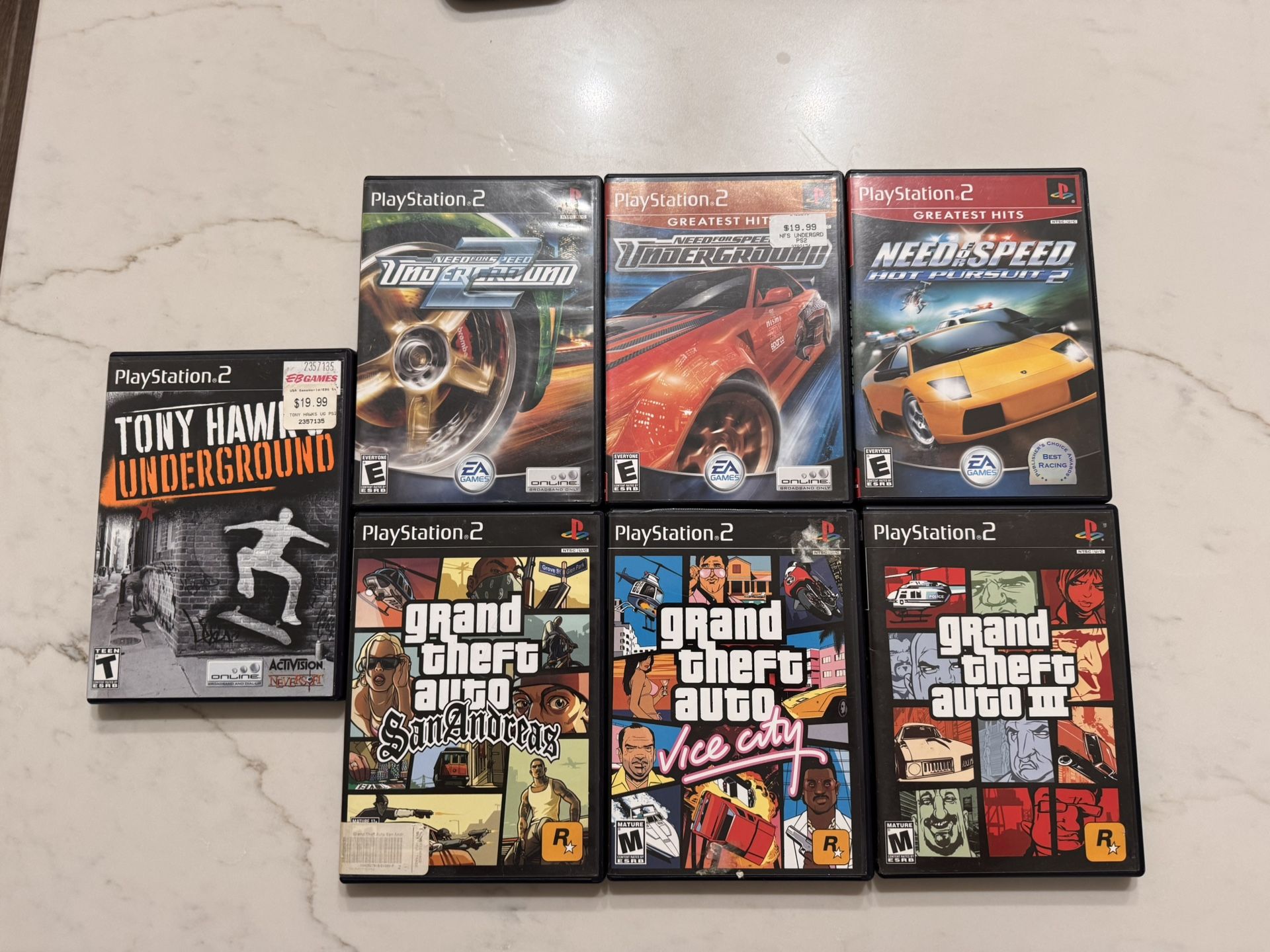 PS2 Games GTA, N4S & Tony Hawk