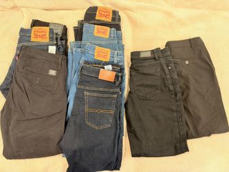 Men’s Jeans & Pants Bundle – Levi’s, RSQ – Sizes 12/14 – $75 OBO