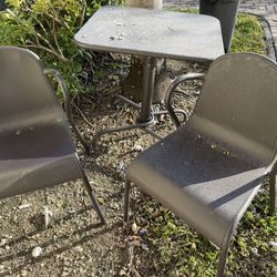 IKEA Outside Patio Table With Two Chairs 