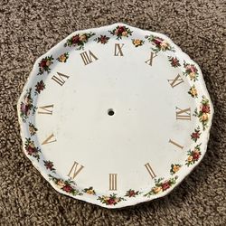 Royal Albert "Old Country Roses" Clock Face.