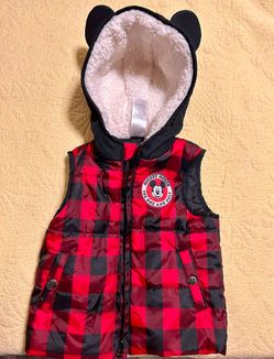 Mickey Mouse Kids Puffer Vest with Hood