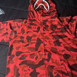 Red ABC Bape Hoodie