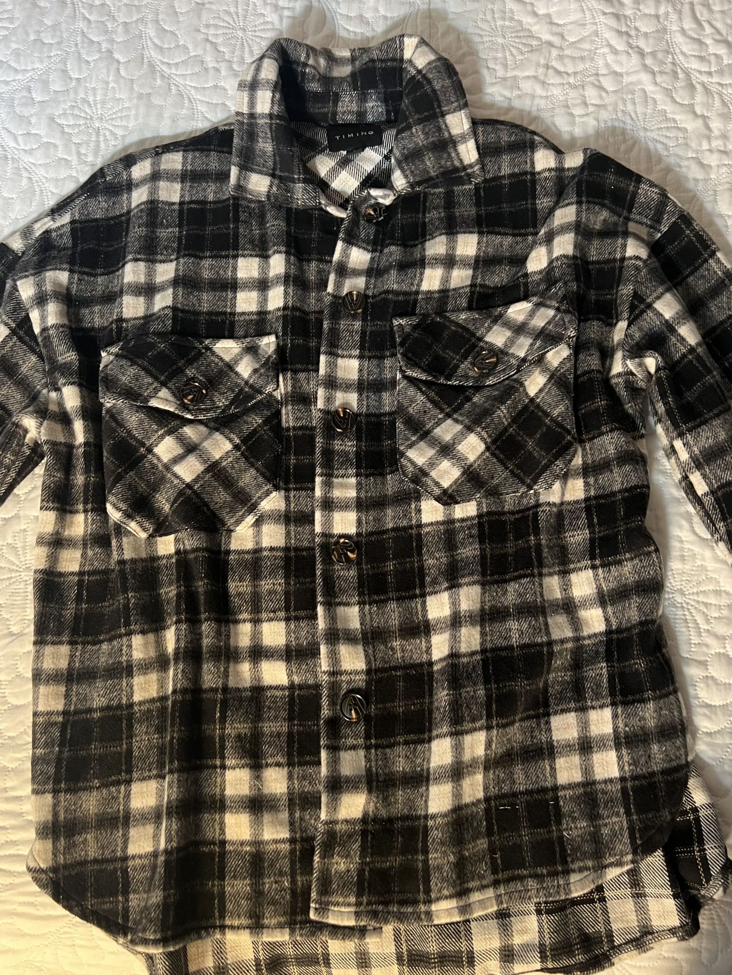 black and white flannel