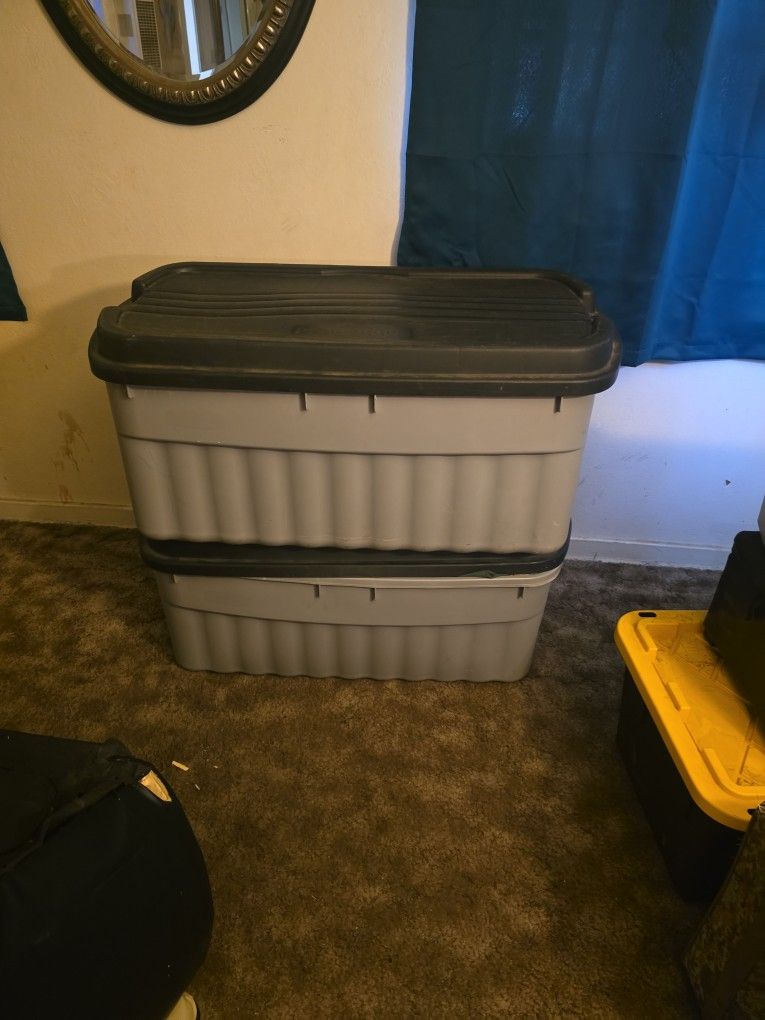 Two Large 54 Gallon Totes