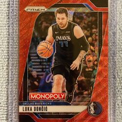 Luka Doncic 2024-25 Panini Prizm Monopoly Red Wave Prizm!
