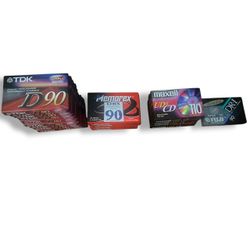 18 Blank Audio Cassette Tapes Sealed TDK D90 Memorex 90 Maxwell UD 110 Fuji 90