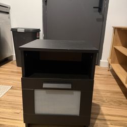 Black Bedside Table, Excellent Condition