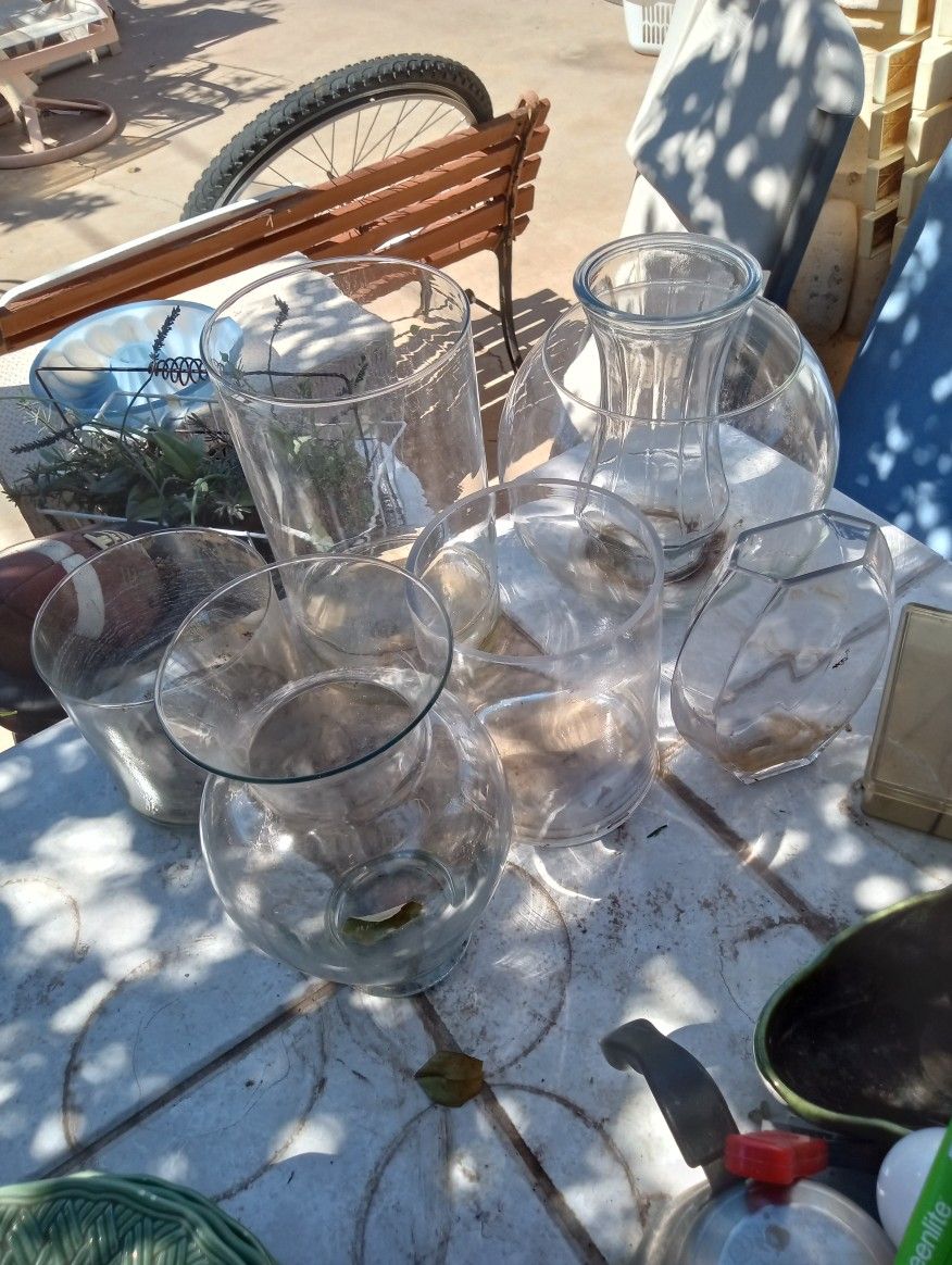 7 Piece Glass Vases