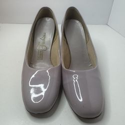 Vintage Sears Fashion Nude Vegan Leather Heels Women's Size 5B