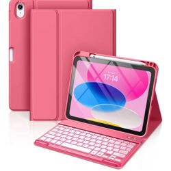 New 11” iPad Keyboard Case. Pink