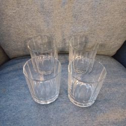 Grooved Glass Tumblers.  Bormioli Rocco. 