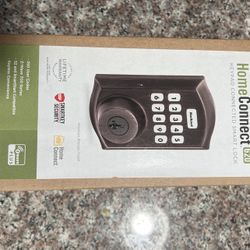 Home Connect 620 Keypad 869 Traditional Venetian Bronze Connected Smart Lock Deadbolt with Z-Wave-700 Feat SmartKey
