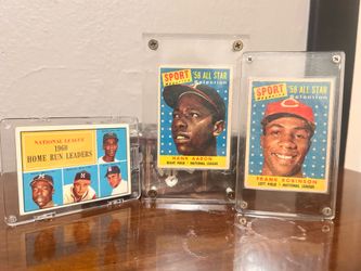 Vintage Topps Baseball Cards - 1958 Hank Aaron, 1958 Frank Robinson, 1961 NL Home Run Leaders