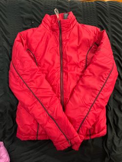 Red Puffer Zip-Up Jacket