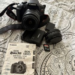 Canon EOS Rebel T6 Digital SLR Kit EF-S 18-55mm IS II Wi-Fi NFC 18MP