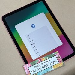 Apple IPad 10th Gen Tablet - Pay $5 today and pay the rest later -