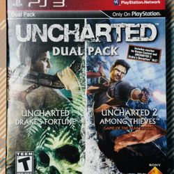 Uncharted Dual Pack Greatest Hits PS3 Playstation 3 - Tested/Works Adult Owned