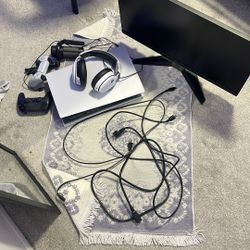 Ps5 Full Setup Mic Headset Monitor 2 Controllers Set