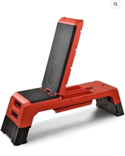 Yes4All Premium Aerobic Deck/ Step Platform, Plyometrics and Weight Training, Red and Black