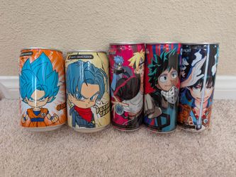Limited Edition Anime Energy Drinks Cans Boruto My Hero Academia Blue Exorcist Ocean Bomb Dragon Ball Super