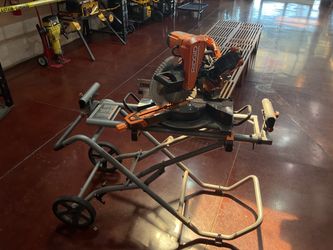 RIDGID R4241 10in DUAL BEVEL SLIDING MITER SAW 15 AMPS WITH WHEEL CART
