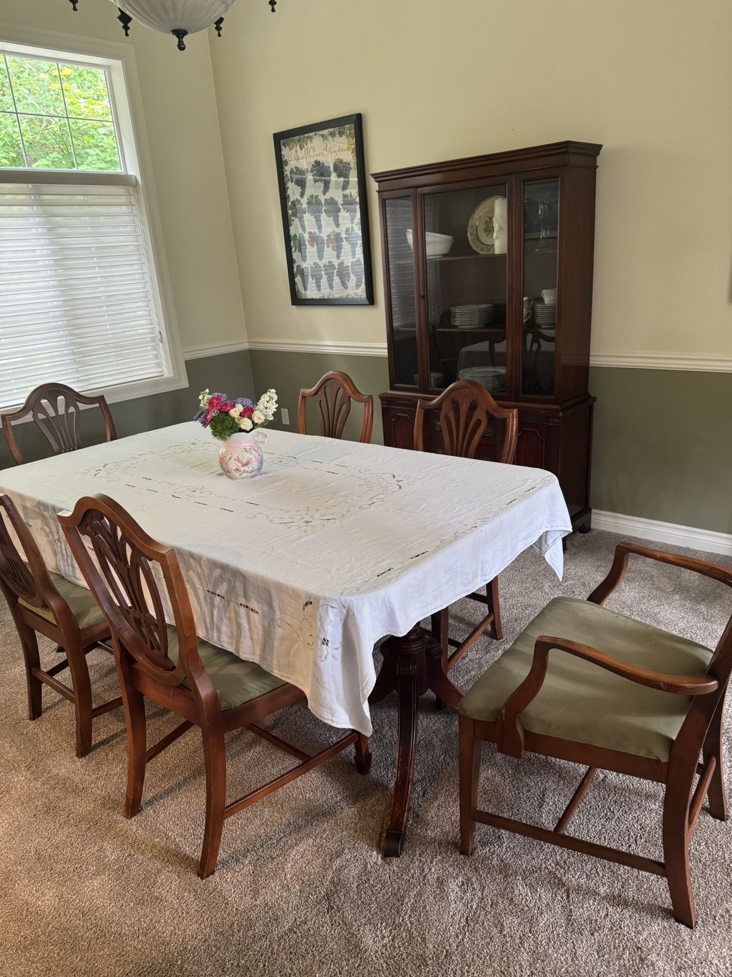 3 Piece 7 Chair Vintage Dining Room Set