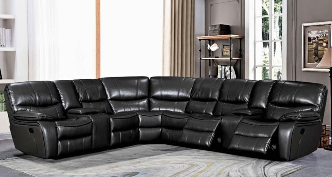 Madrid Black Reclining Sectional $1299