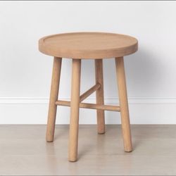 Shaker Accent Table or Stool - Natural - Hearth & Hand™ with Magnolia: Rubberwood