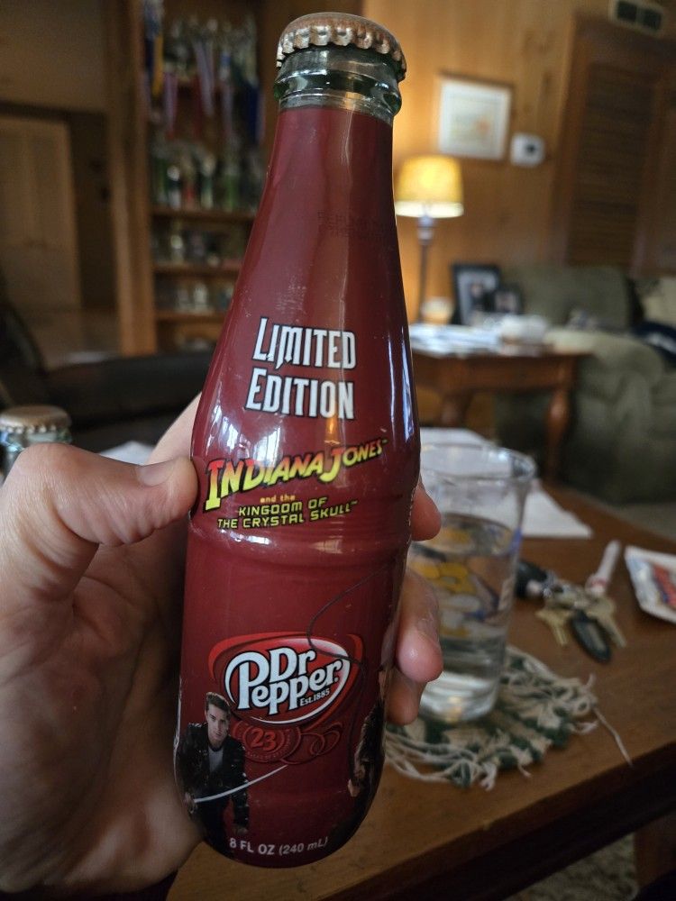 2 Vintage Unopened Dr. Pepper Bottles 