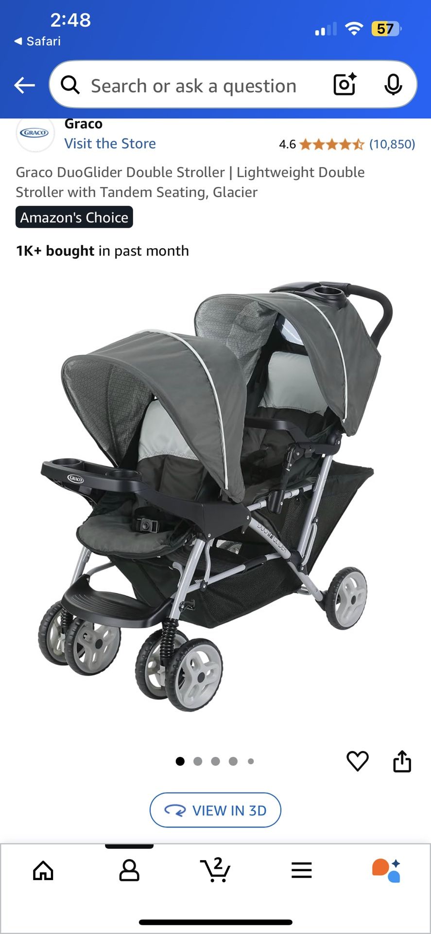 Barely Used Double Stroller