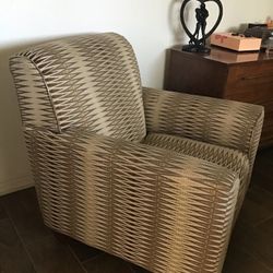 Accent Wide Chair With Ottoman $75