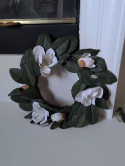22" Magnolia Flower Door Wall Wreath