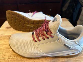 Columbia Men's Gray Red Low Top Lace-Up Mesh Breathable Athletic Sneakers
