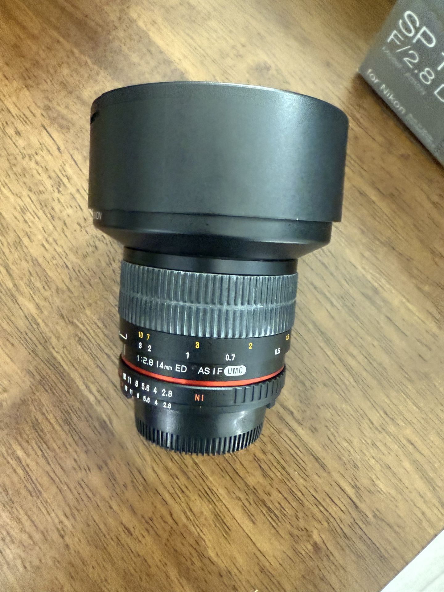 Rokinon 14mm F2.8 Ultra Wide Angle Lens For Nikon F Mount With AE Chip