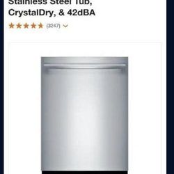 800 series 24 in. Stainless steel Top control
Tall Tub DISHWASHER