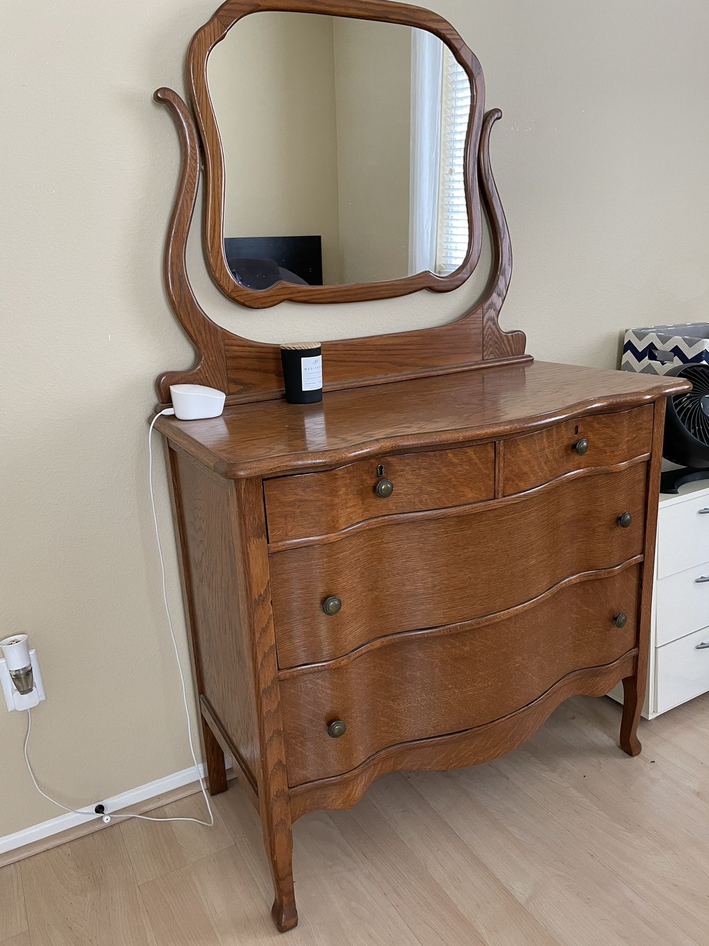 Antique Dresser With Mirror