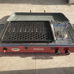 CAMP CHEF TWO BURNER OUTDOOR GRILL $120.00 IN PERFECT WORKING ORDER ONLY USED TWICE