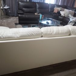 New White Leather Sofa Bed