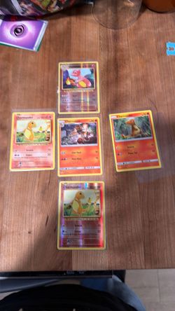 Pokémon Charmander & Charmeleon Card Lot (5 Cards)