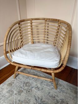 IKEA BUSKBO Rattan Accent Chair w/ Cushion