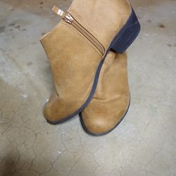 Tan Suede Booties