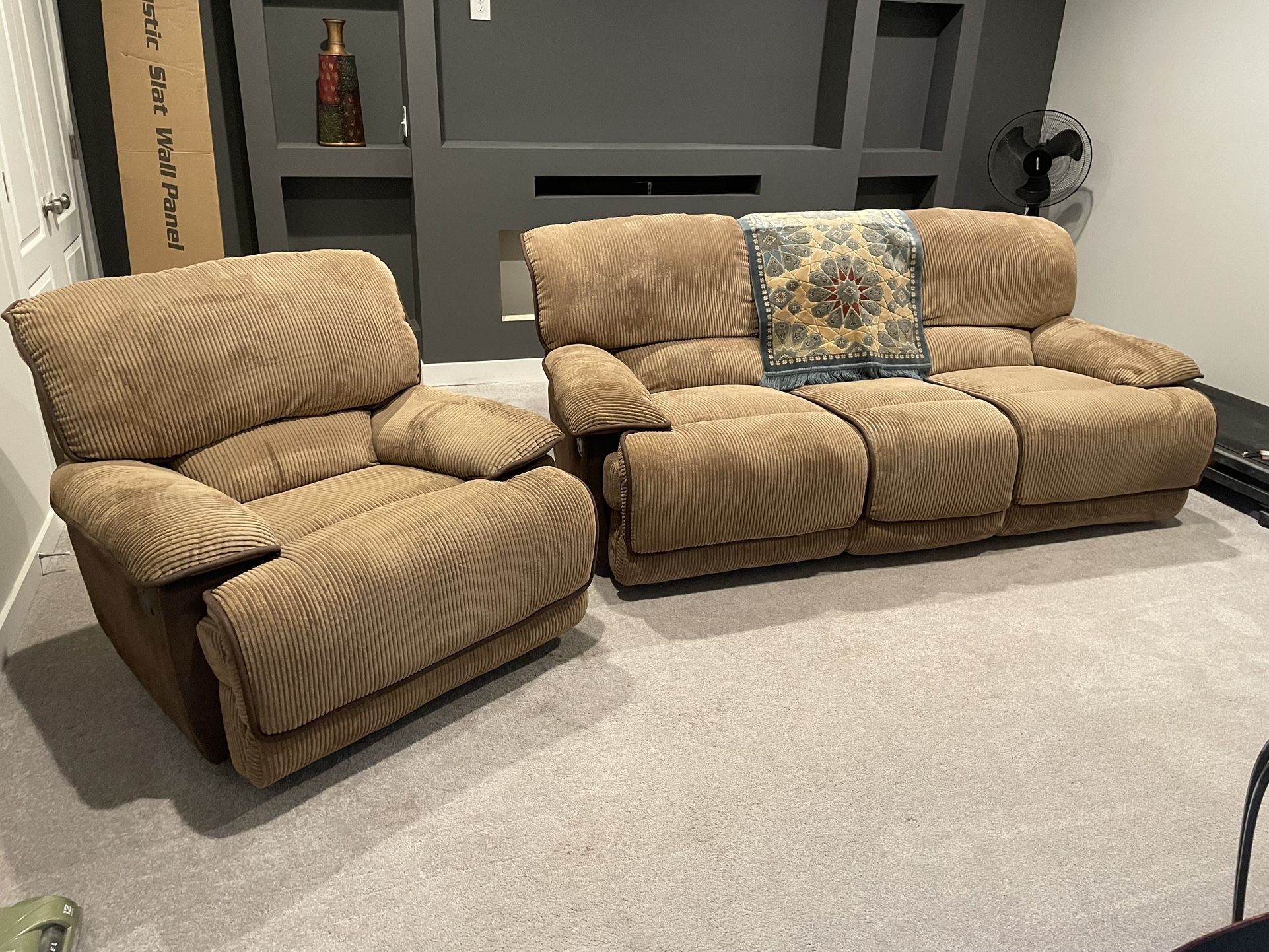 Reclining Sofa and Chair Set