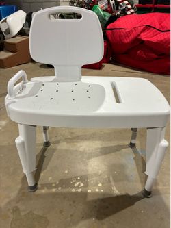 Shower seat (plastic) easy to clean and use!